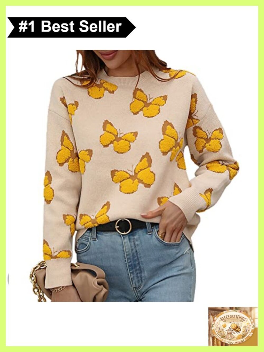 Leopard Print Knitted Pullover Sweater Long Sleeve Crewneck Oversized